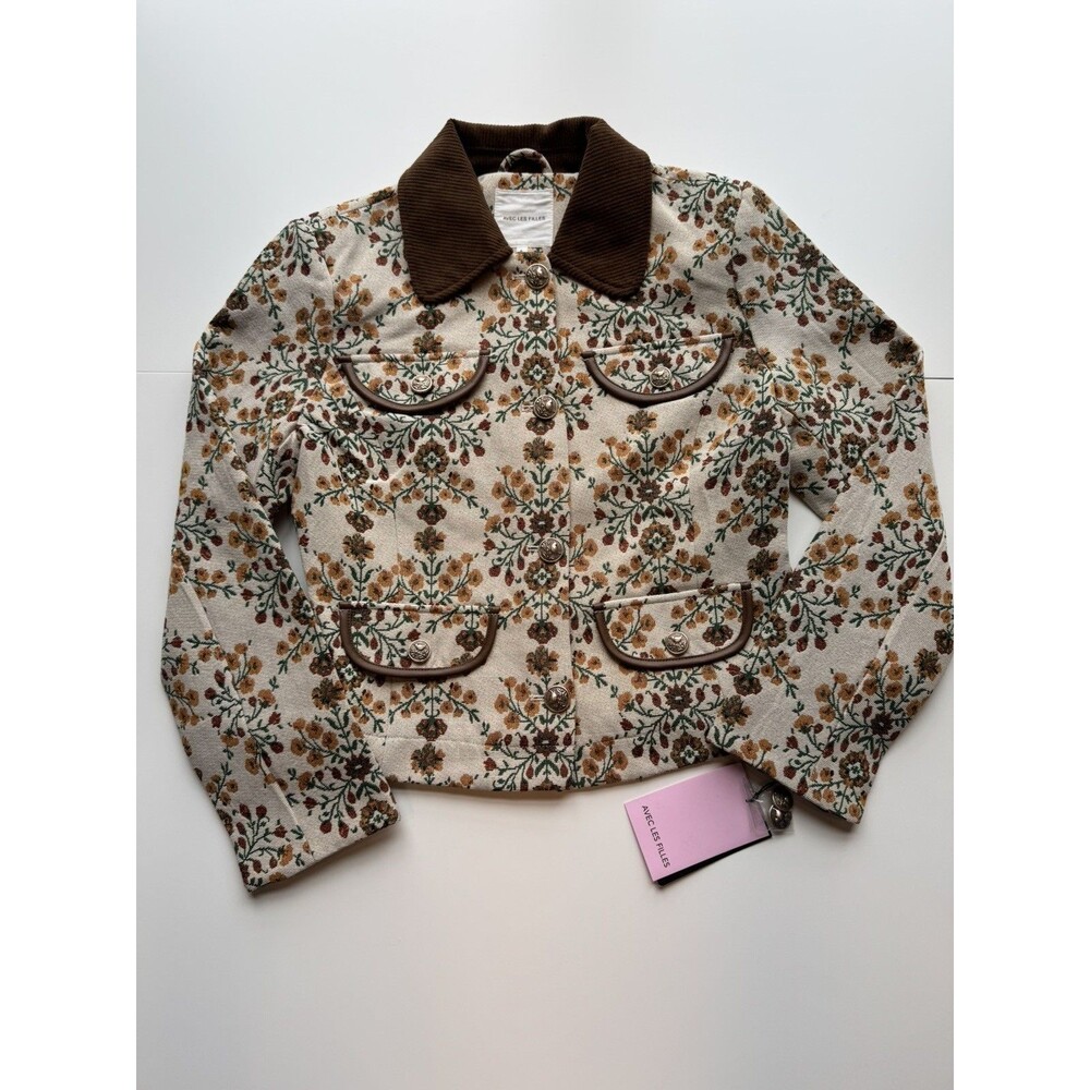 Avec Les Filles Women’s Floral Jacquard Jacket - Size S